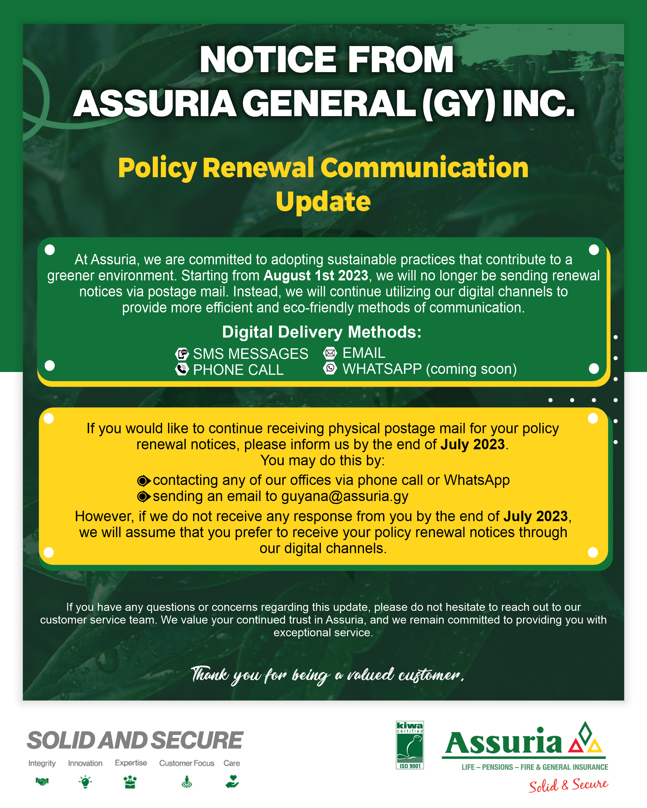 What's new at Assuria?